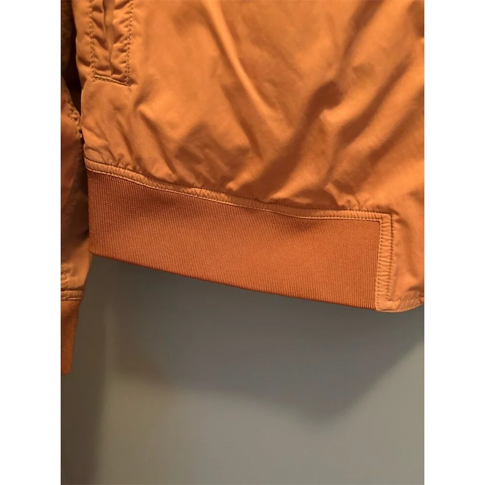 CPO Provisions Men's MA-1 Flight Bomber Jacket Rust Orange Full Zip Size L - Picture 7 of 12